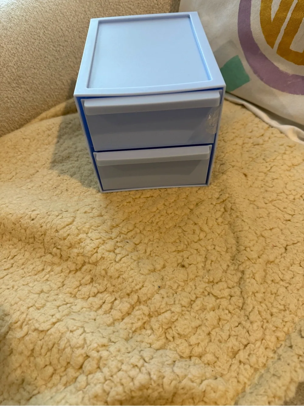 Small Blue Stackable Plastic Drawer Organizer - Home Storage